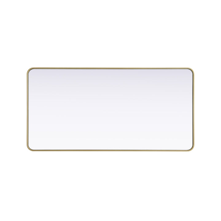 Contour Metal Rectangle Mirror 30X60 In Brass