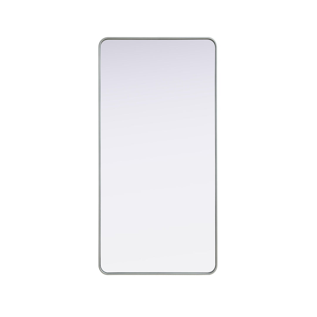 Contour Metal Rectangle Mirror 30X60 In Silver by Elegant Decor