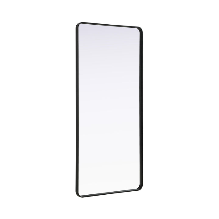 Contour Metal Rectangle Mirror 32X72 In Black