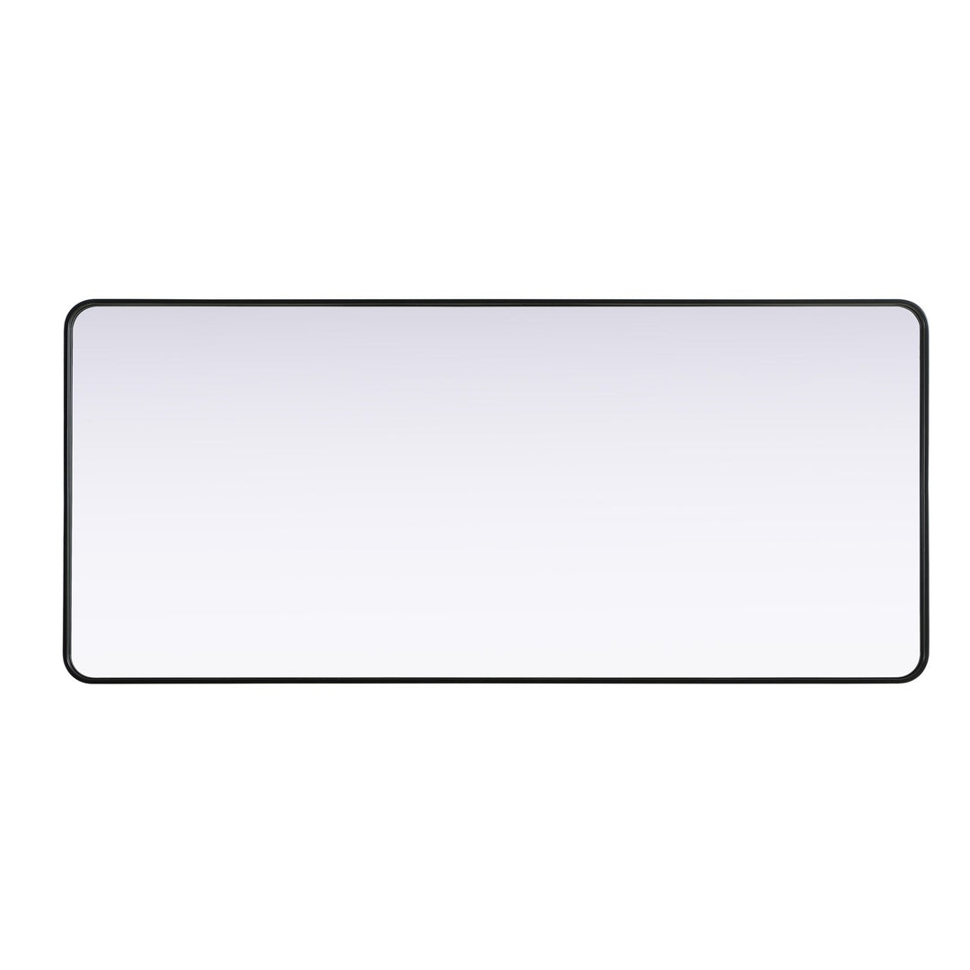 Contour Metal Rectangle Mirror 32X72 In Black