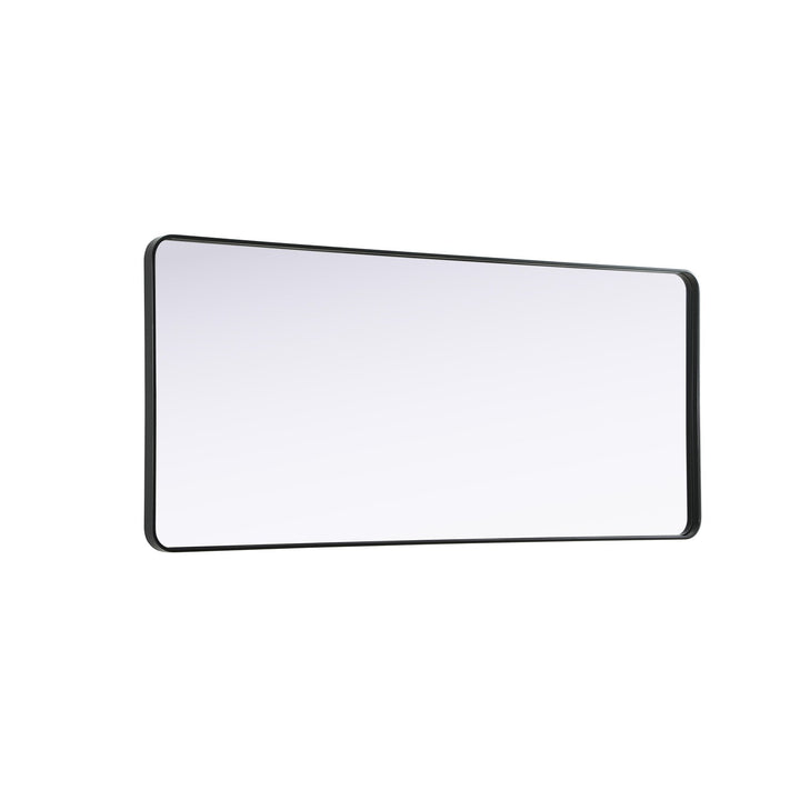 Contour Metal Rectangle Mirror 32X72 In Black
