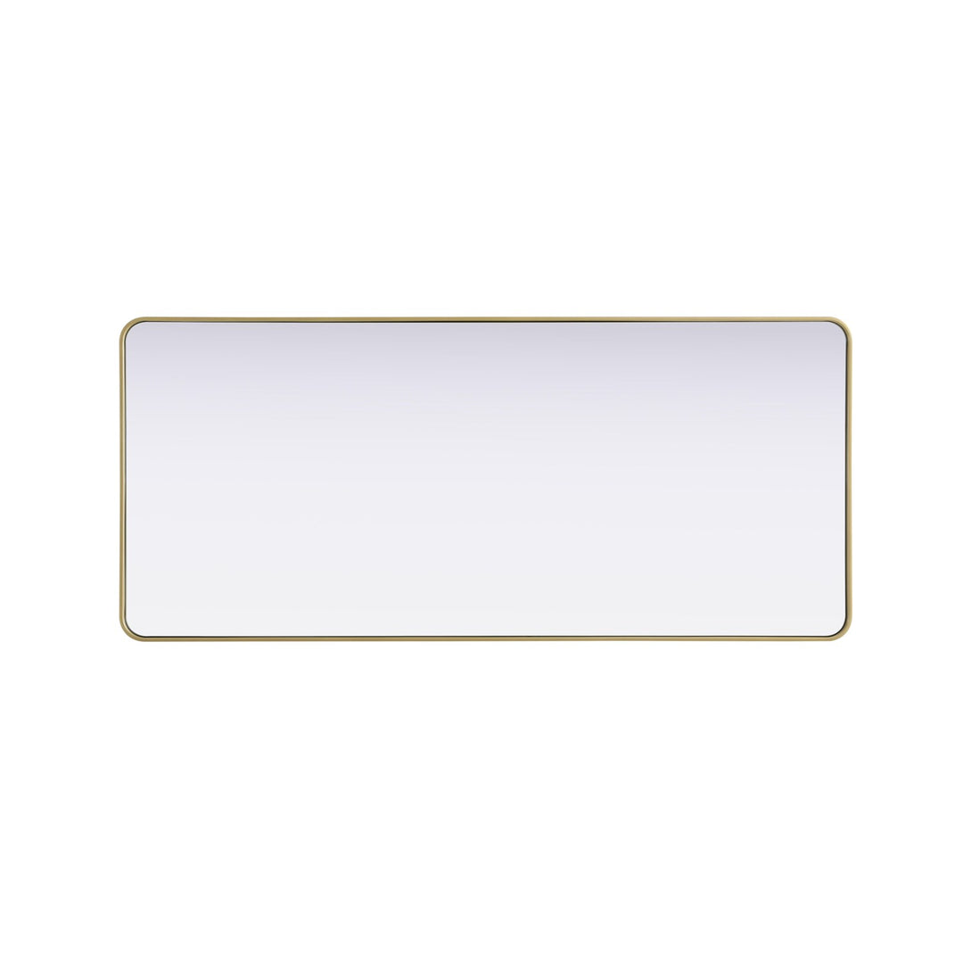 Contour Metal Rectangle Mirror 32X72 In Brass