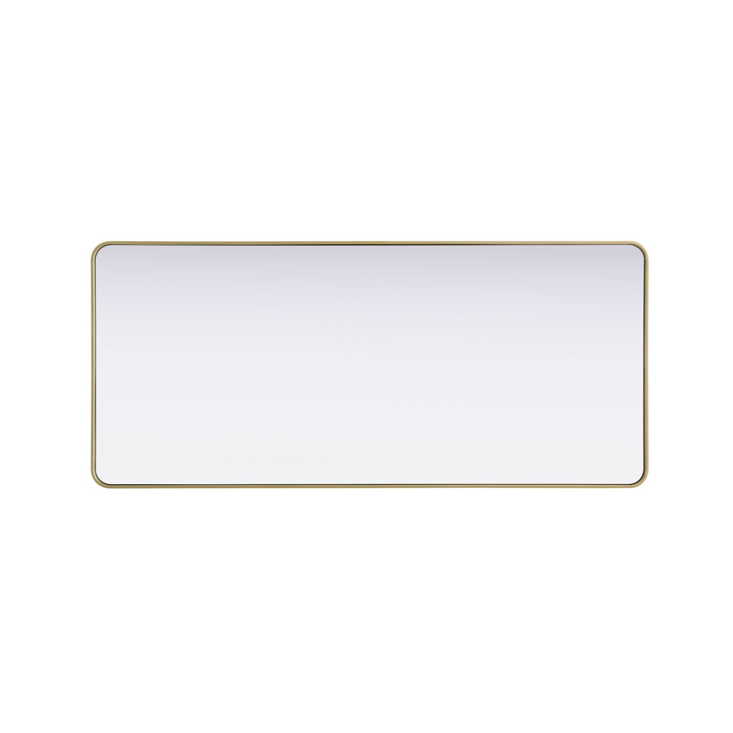 Contour Metal Rectangle Mirror 32X72 In Brass
