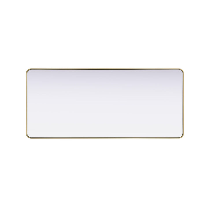Contour Metal Rectangle Mirror 32X72 In Brass