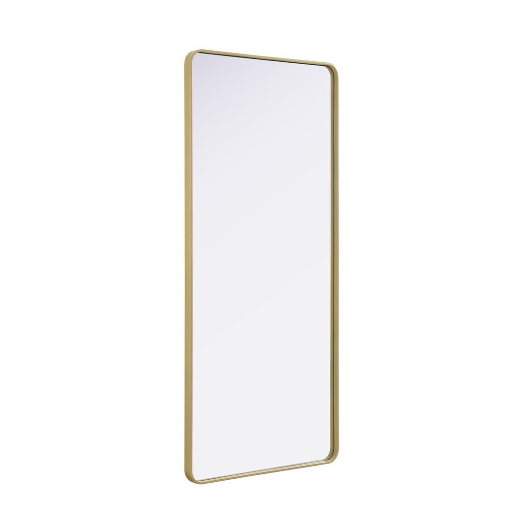Contour Metal Rectangle Mirror 32X72 In Brass