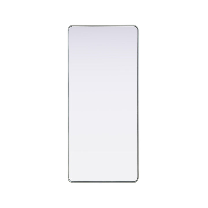 Contour Metal Rectangle Mirror 32X72 In Silver by Elegant Decor