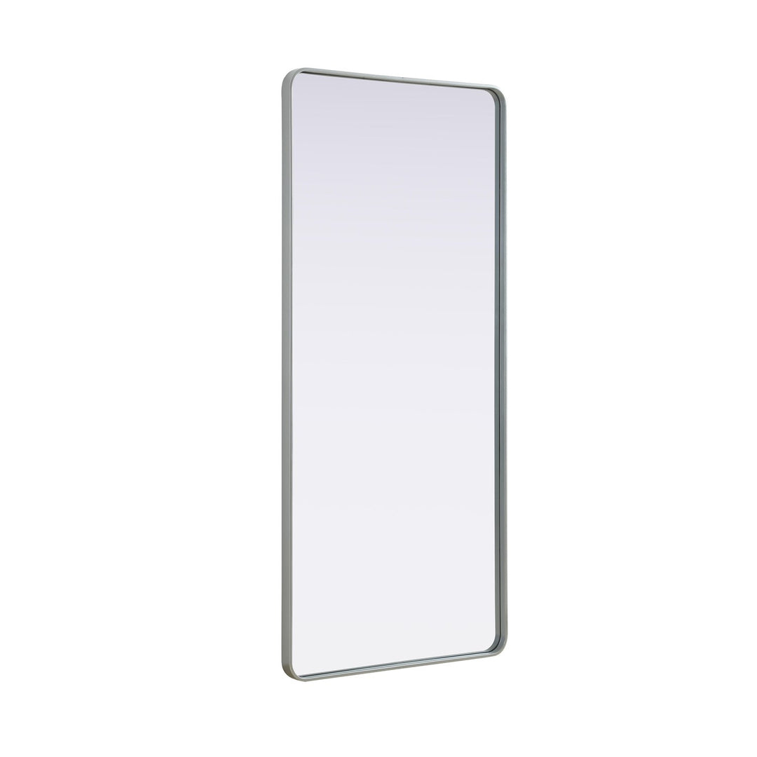 Contour Metal Rectangle Mirror 32X72 In Silver