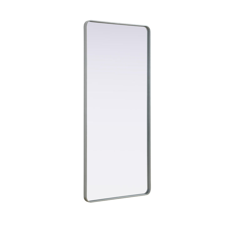 Contour Metal Rectangle Mirror 32X72 In Silver