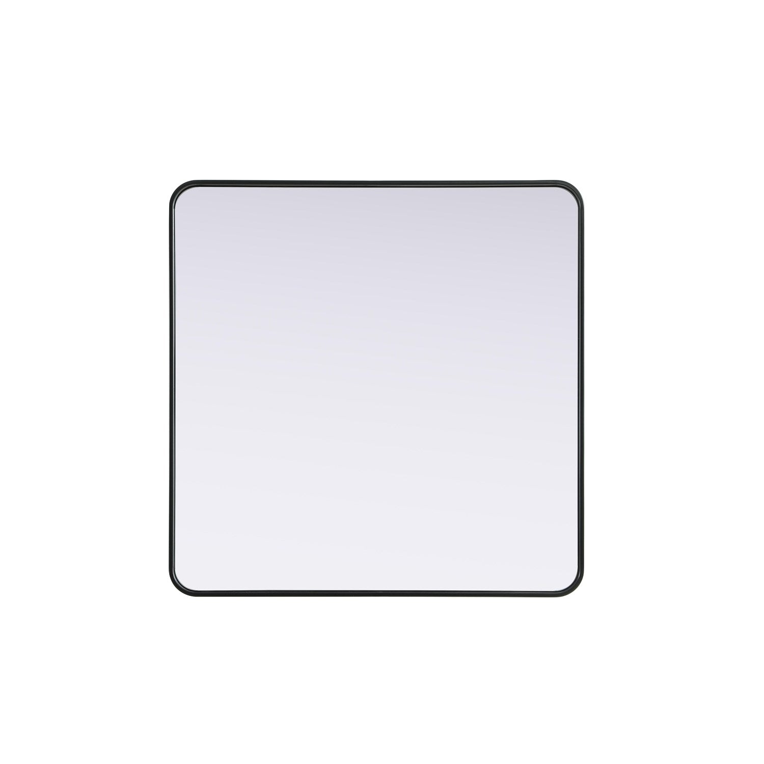 Contour Metal Rectangle Mirror 36X36 In Black by Elegant Decor