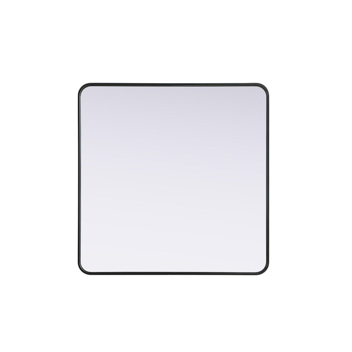 Contour Metal Rectangle Mirror 36X36 In Black by Elegant Decor