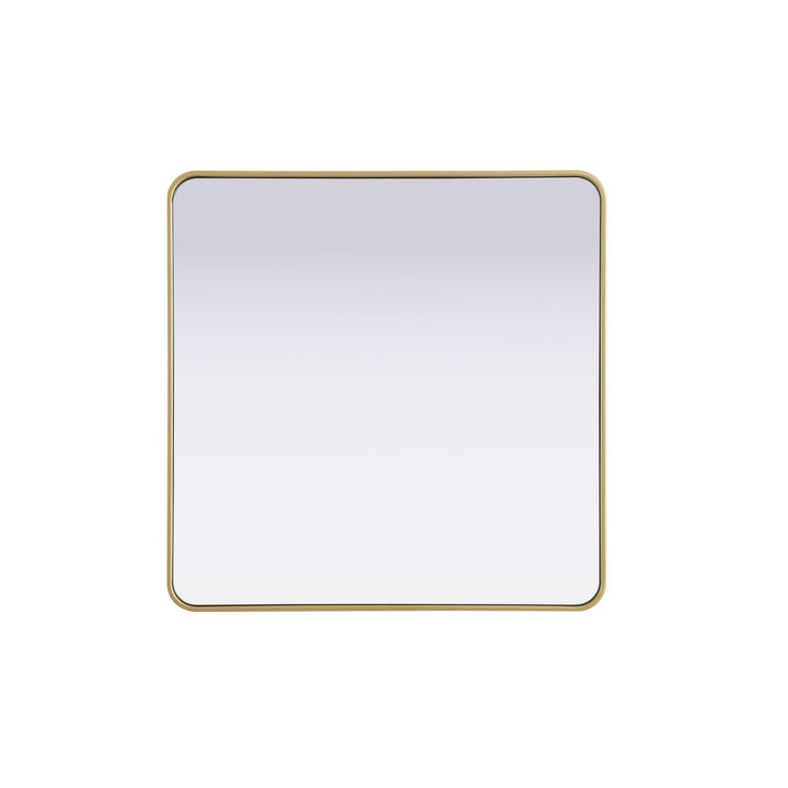 Contour Metal Rectangle Mirror 36X36 In Brass by Elegant Decor