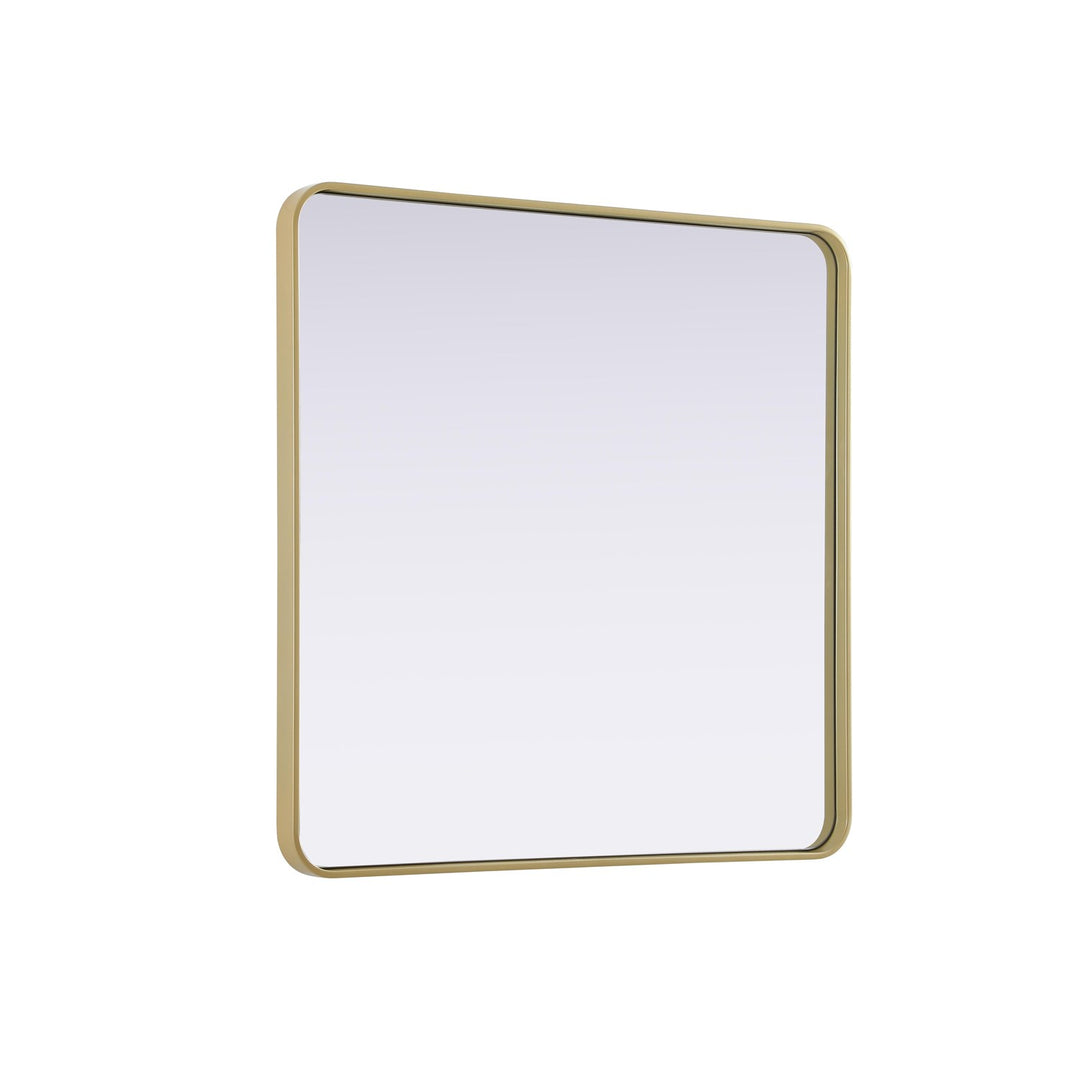 Contour Metal Rectangle Mirror 36X36 In Brass