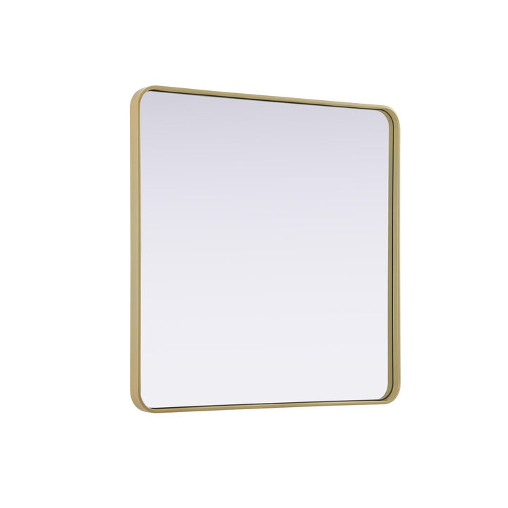 Contour Metal Rectangle Mirror 36X36 In Brass