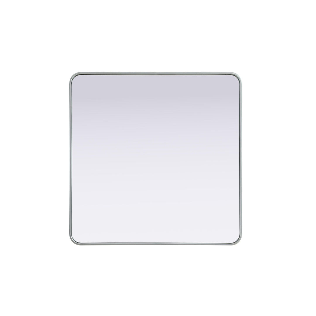 Contour Metal Rectangle Mirror 36X36 In Silver by Elegant Decor