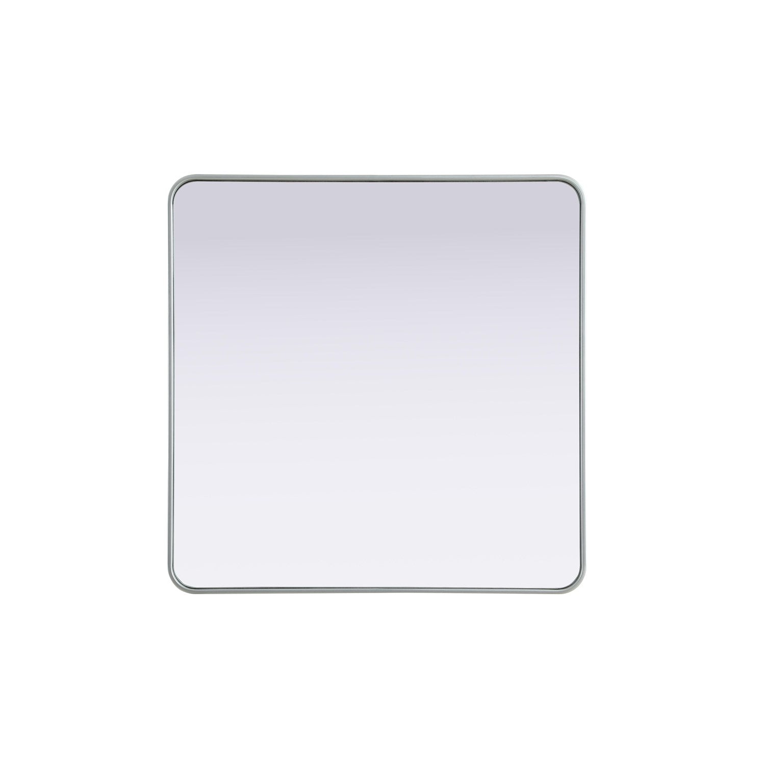 Contour Metal Rectangle Mirror 36X36 In Silver by Elegant Decor