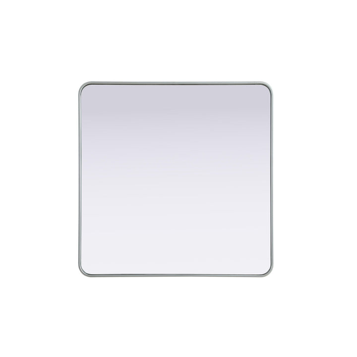 Contour Metal Rectangle Mirror 36X36 In Silver by Elegant Decor