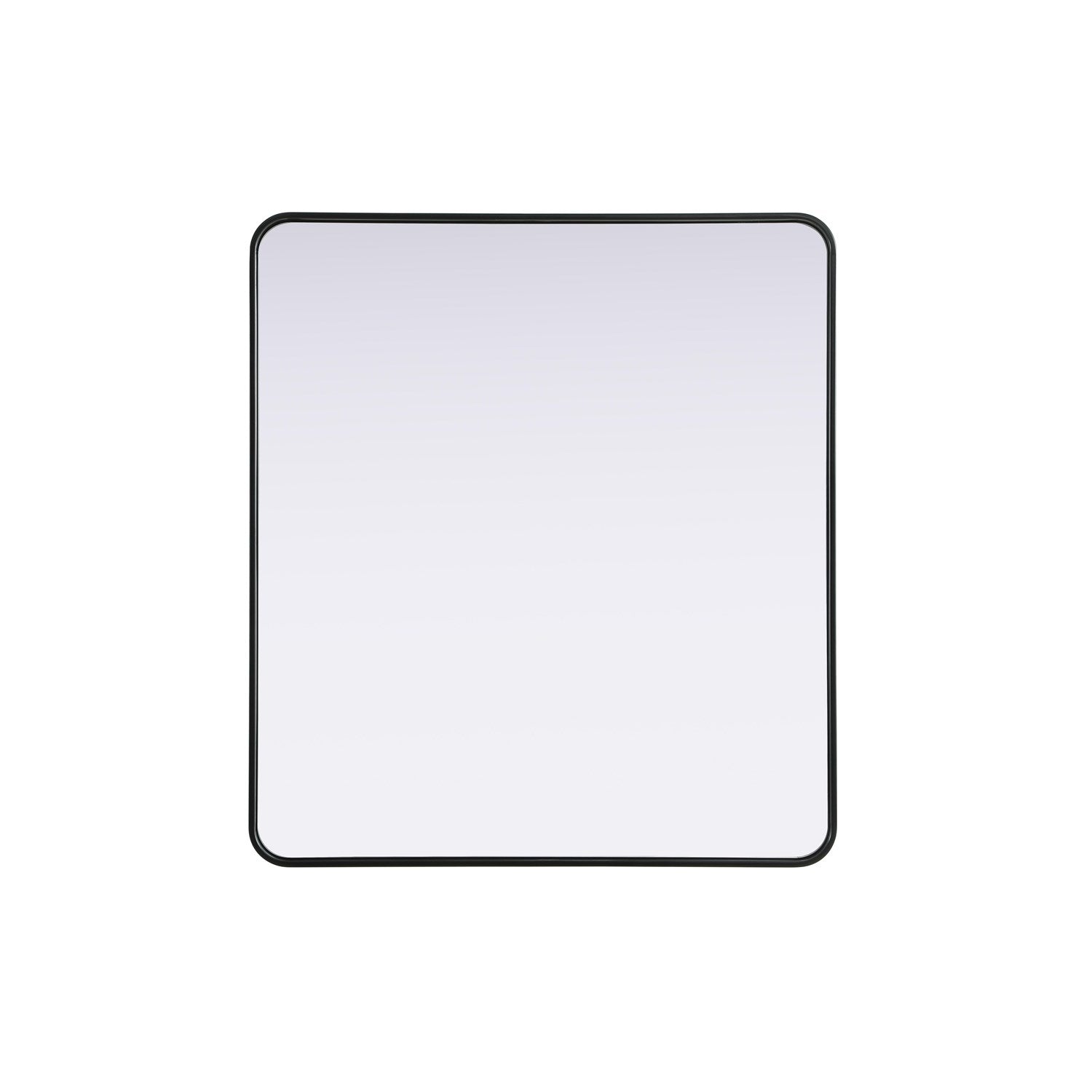 Contour Metal Rectangle Mirror 36X40 In Black by Elegant Decor