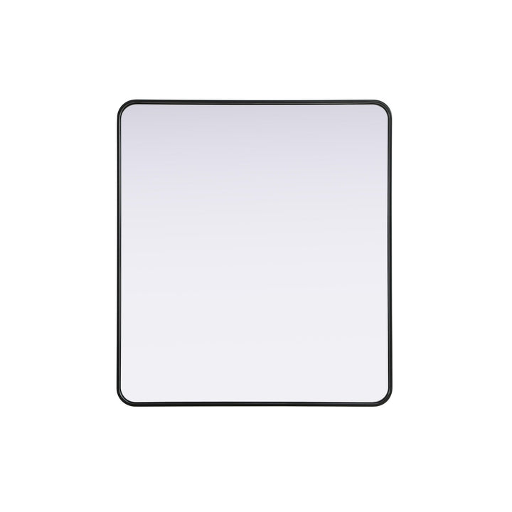 Contour Metal Rectangle Mirror 36X40 In Black by Elegant Decor