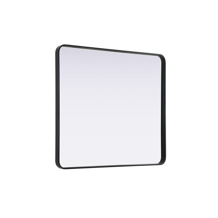 Contour Metal Rectangle Mirror 36X40 In Black