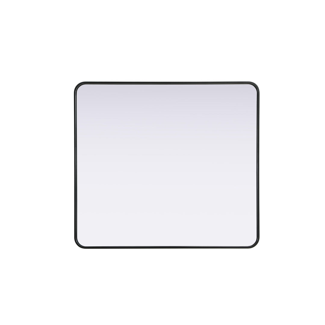 Contour Metal Rectangle Mirror 36X40 In Black