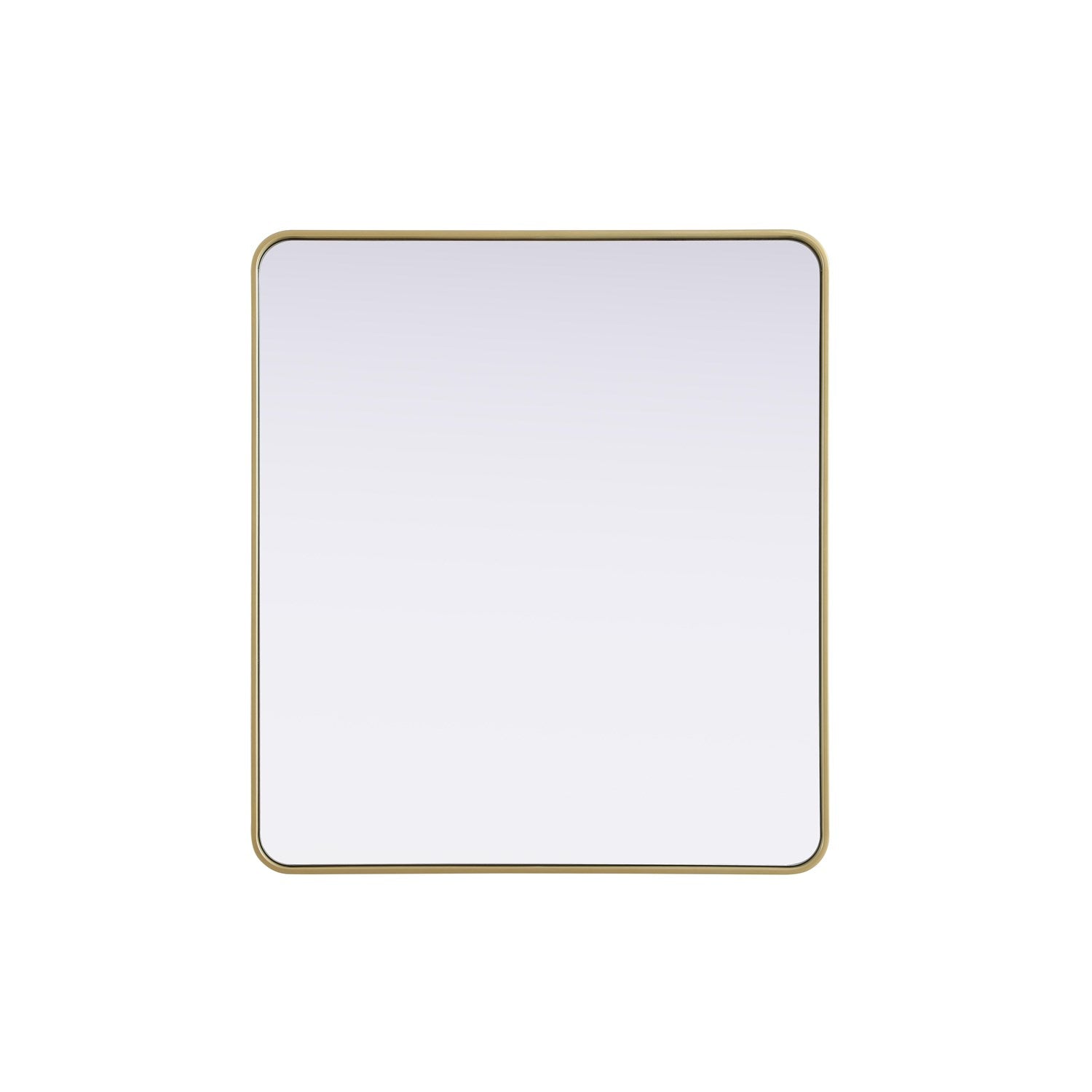 Contour Metal Rectangle Mirror 36X40 In Brass by Elegant Decor