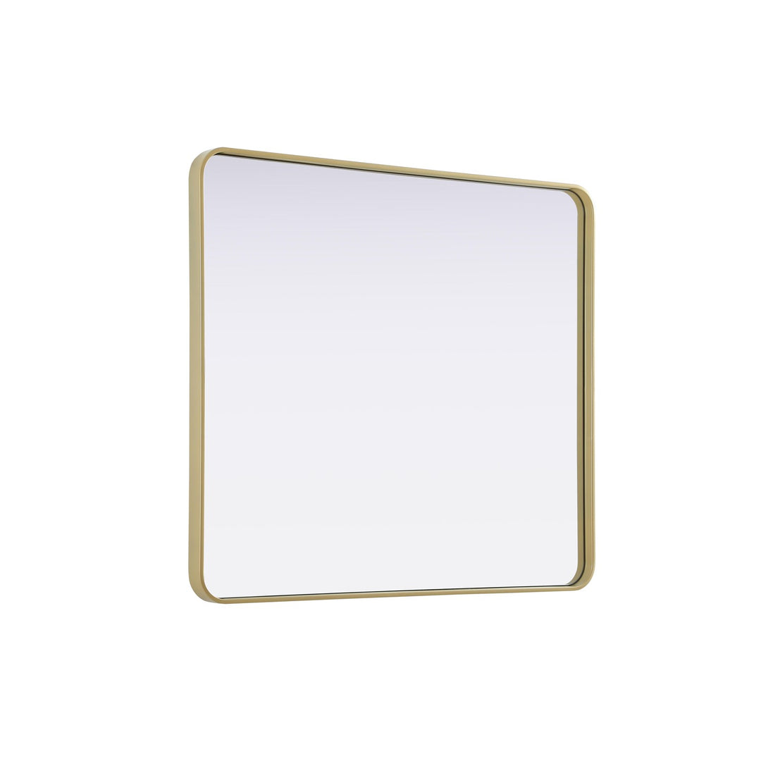 Contour Metal Rectangle Mirror 36X40 In Brass