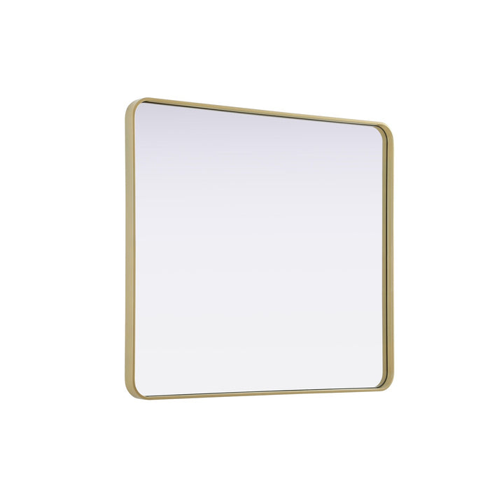 Contour Metal Rectangle Mirror 36X40 In Brass