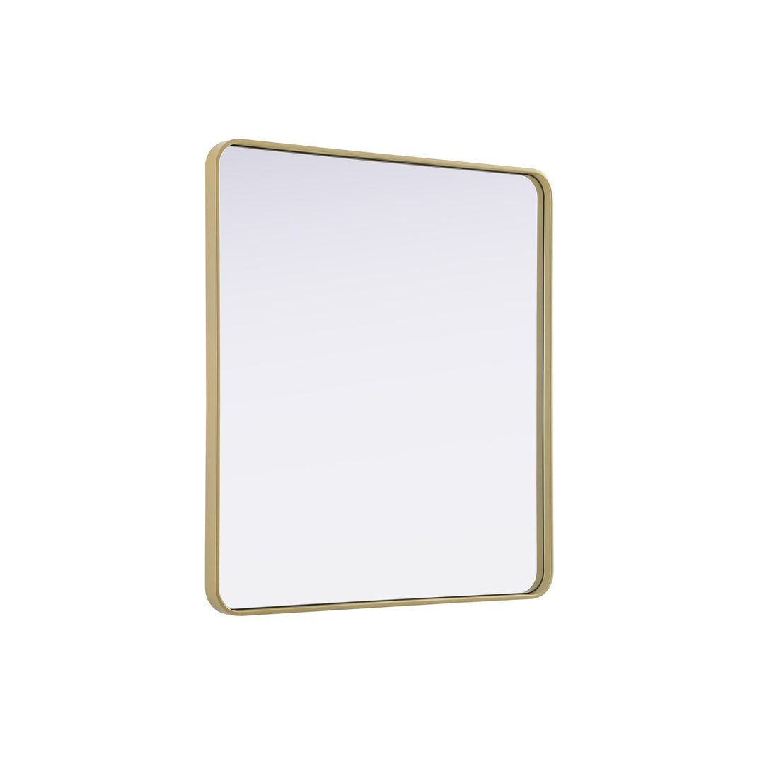 Contour Metal Rectangle Mirror 36X40 In Brass
