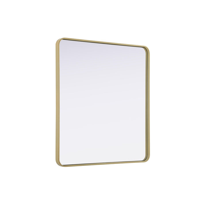 Contour Metal Rectangle Mirror 36X40 In Brass