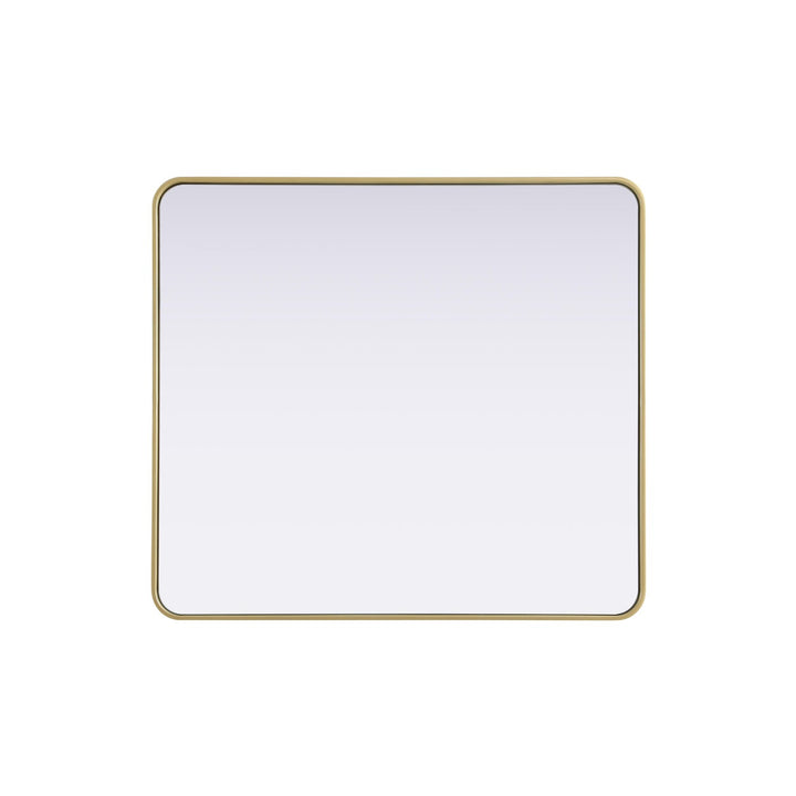 Contour Metal Rectangle Mirror 36X40 In Brass