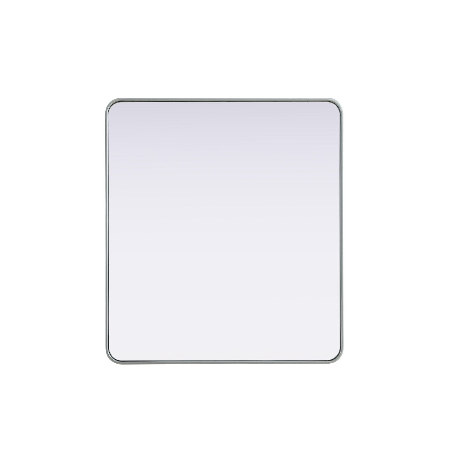 Contour Metal Rectangle Mirror 36X40 In Silver by Elegant Decor