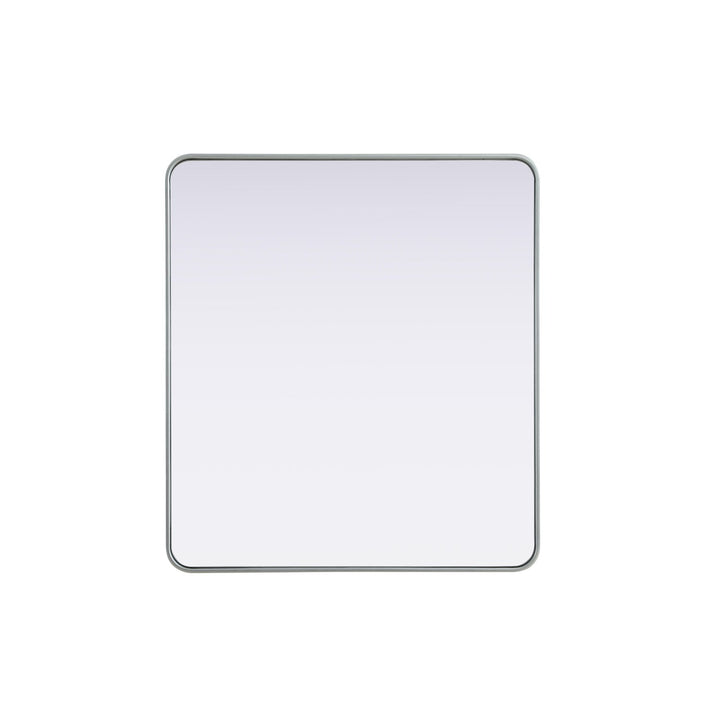 Contour Metal Rectangle Mirror 36X40 In Silver by Elegant Decor
