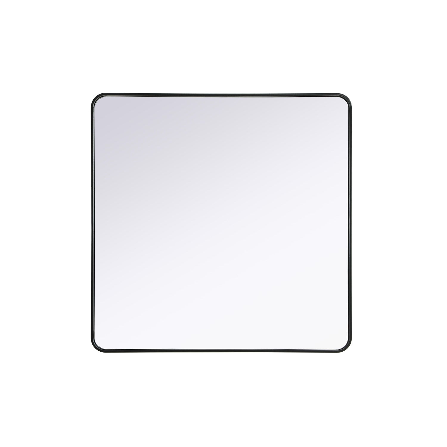 Contour Metal Square Mirror 42X42 In Black by Elegant Decor