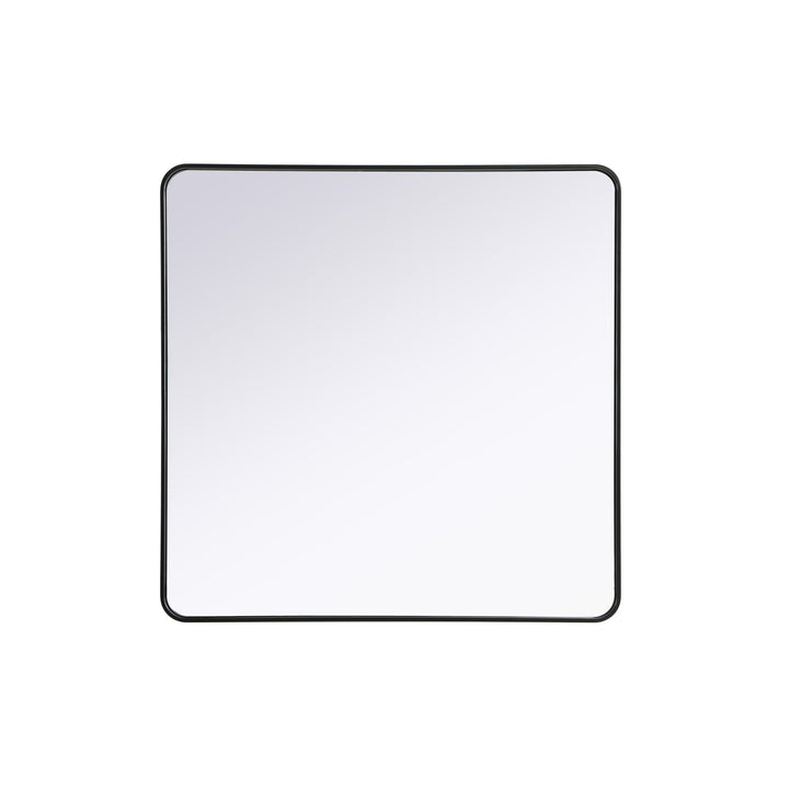 Contour Metal Square Mirror 42X42 In Black by Elegant Decor
