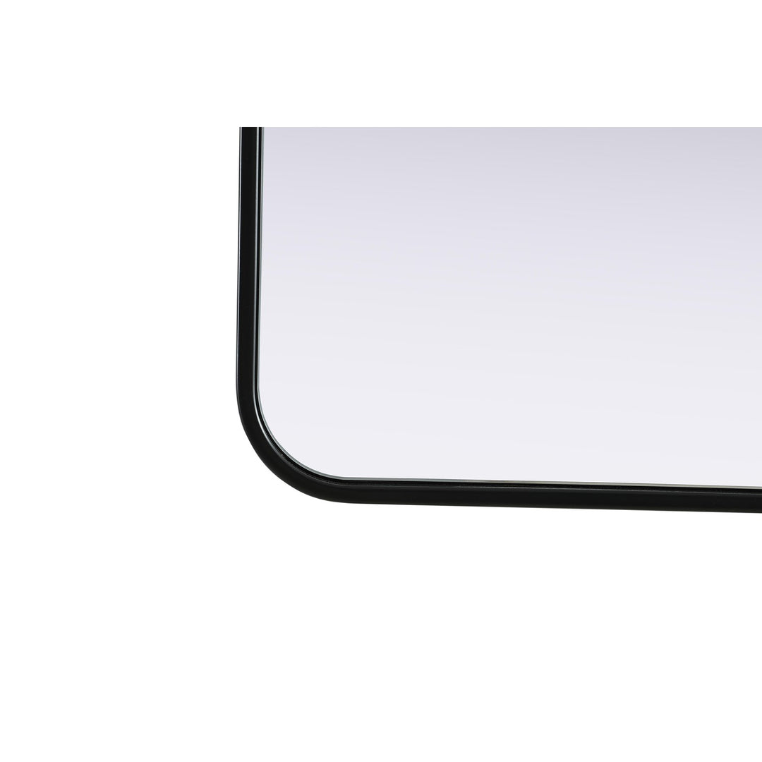 Contour Metal Square Mirror 42X42 In Black