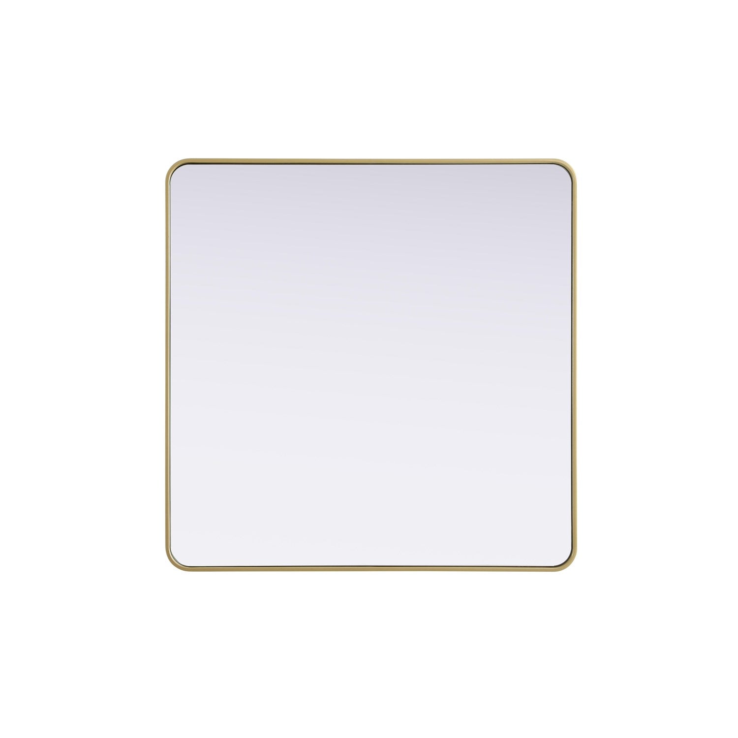Contour Metal Square Mirror 42X42 In Brass by Elegant Decor