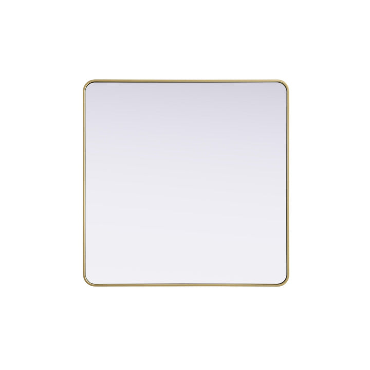 Contour Metal Square Mirror 42X42 In Brass by Elegant Decor