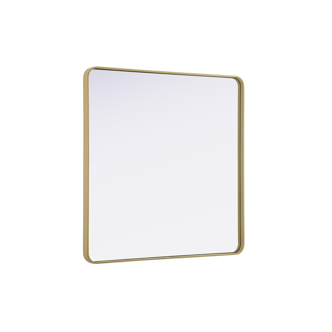 Contour Metal Square Mirror 42X42 In Brass