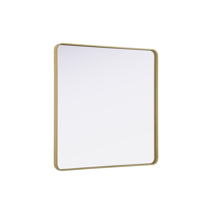 Contour Metal Square Mirror 42X42 In Brass