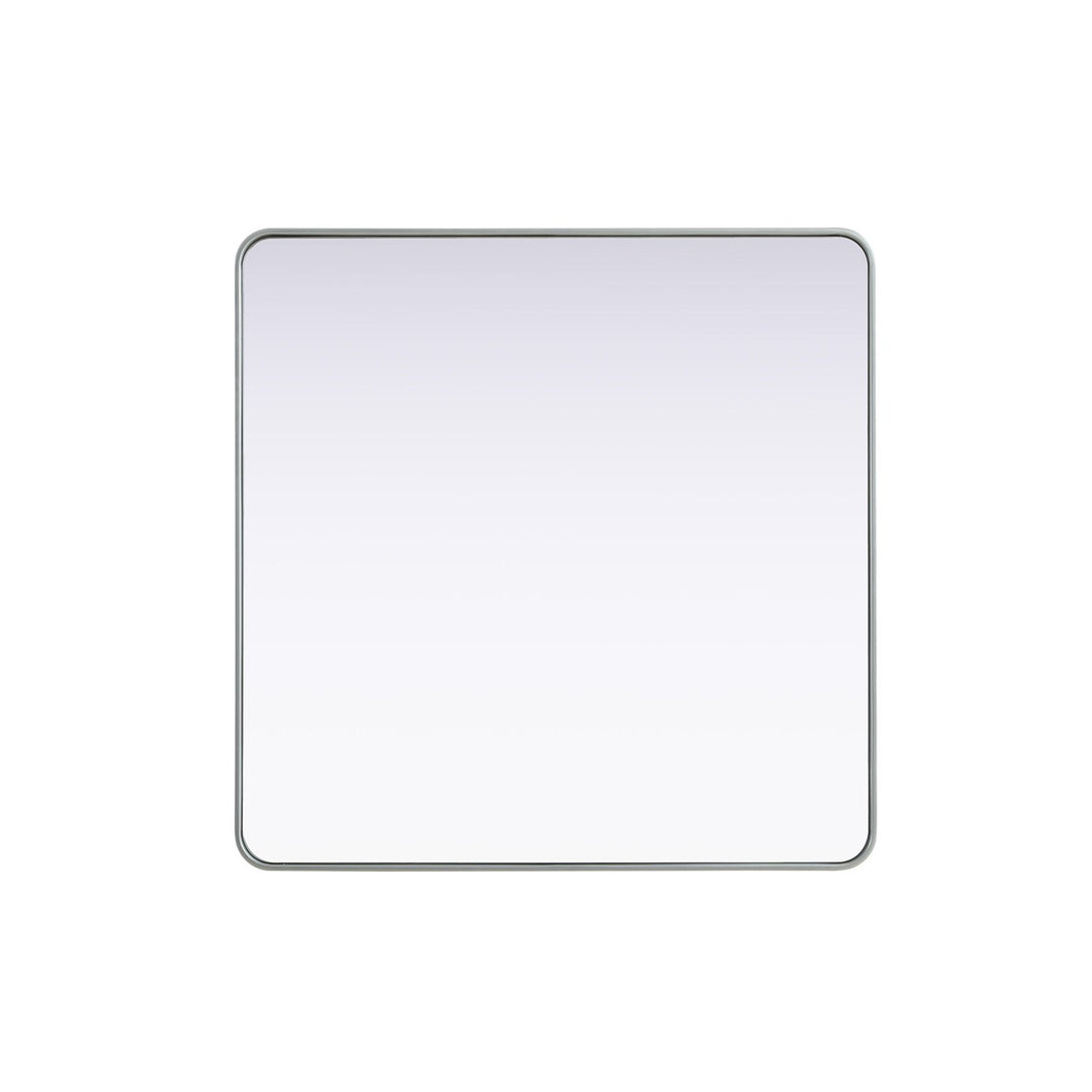 Contour Metal Square Mirror 42X42 In Silver by Elegant Decor