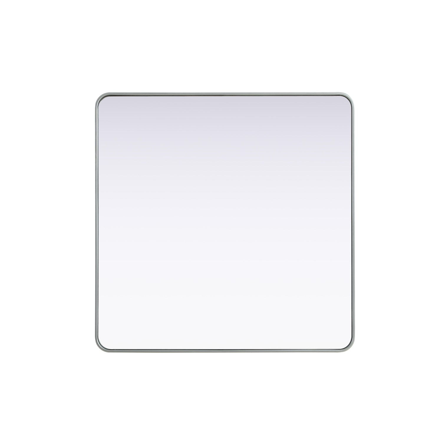 Contour Metal Square Mirror 42X42 In Silver by Elegant Decor