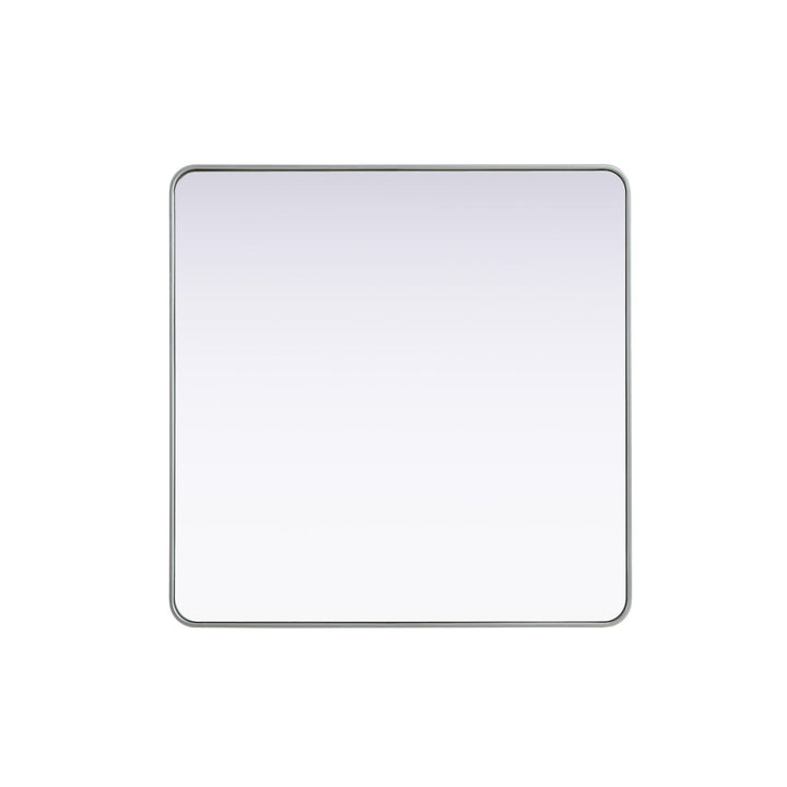 Contour Metal Square Mirror 42X42 In Silver by Elegant Decor