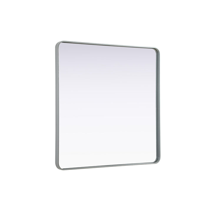 Contour Metal Square Mirror 42X42 In Silver