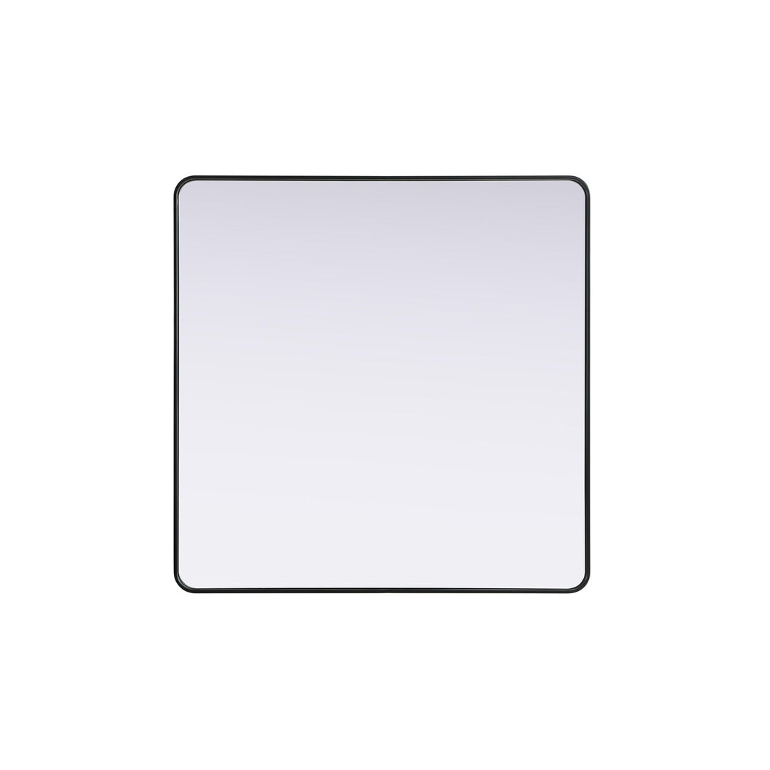 Contour Metal Square Mirror 48X48 In Black by Elegant Decor