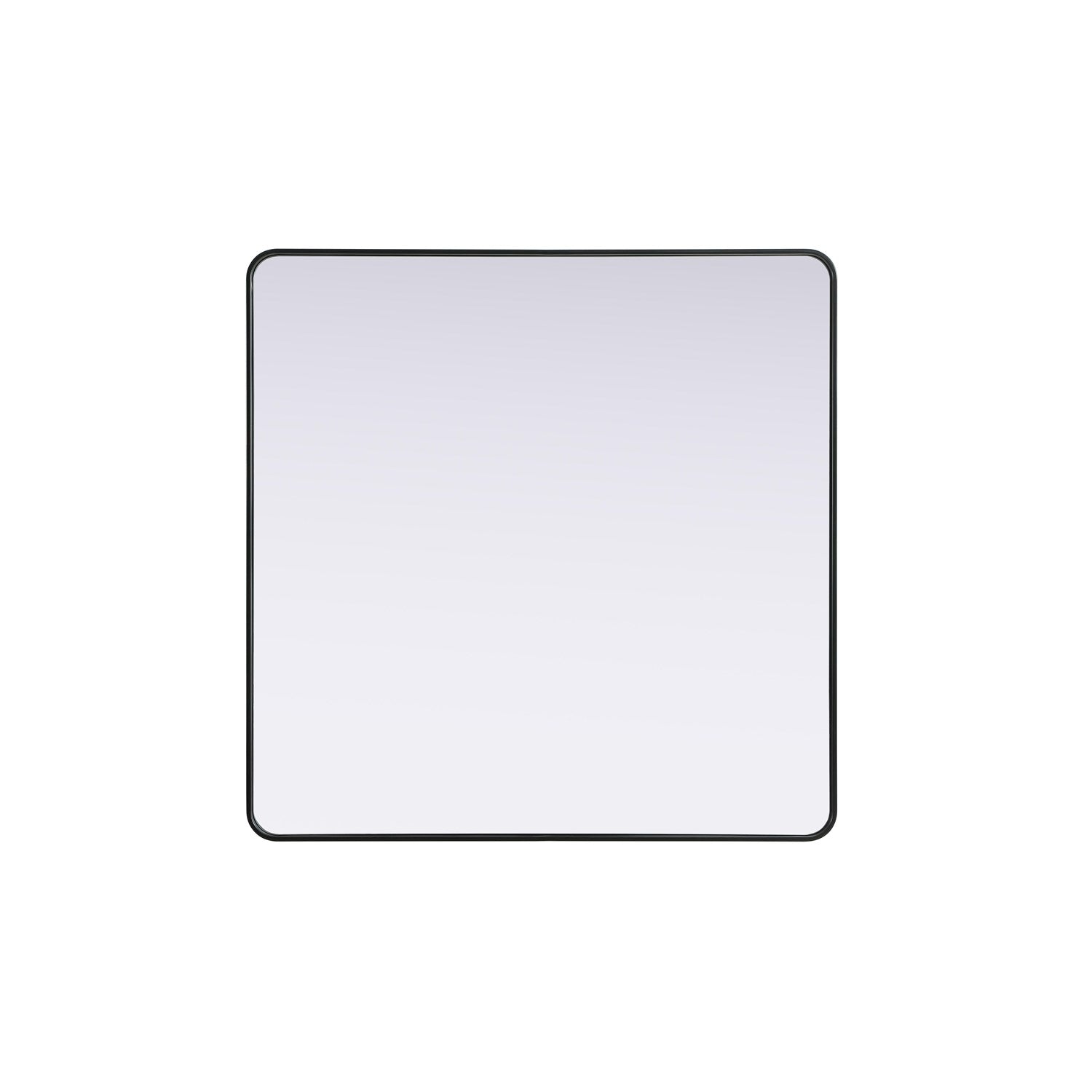 Contour Metal Square Mirror 48X48 In Black by Elegant Decor