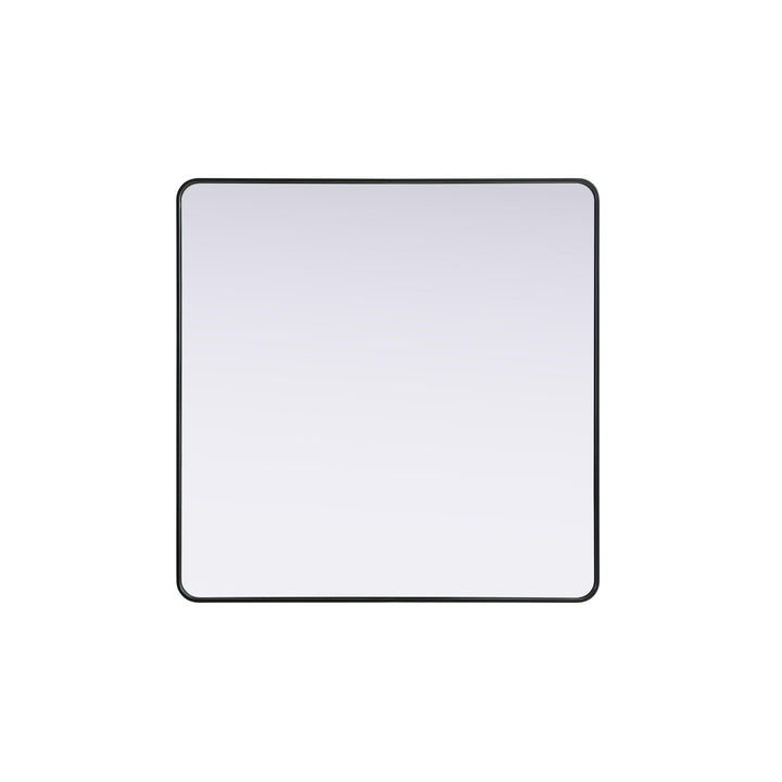 Contour Metal Square Mirror 48X48 In Black by Elegant Decor
