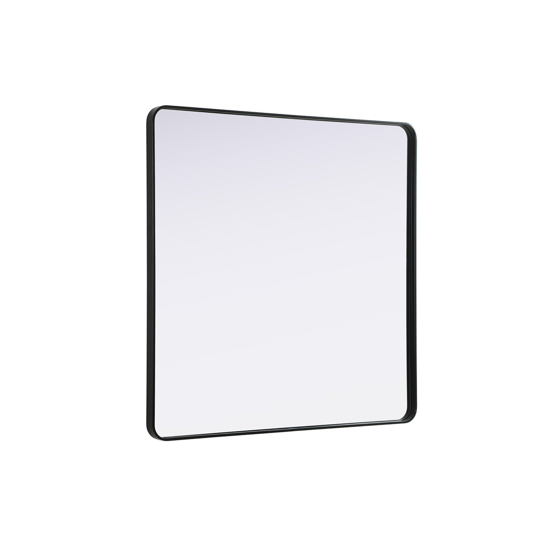 Contour Metal Square Mirror 48X48 In Black