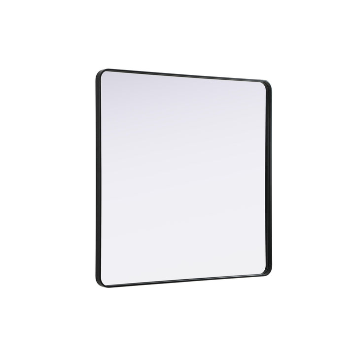 Contour Metal Square Mirror 48X48 In Black