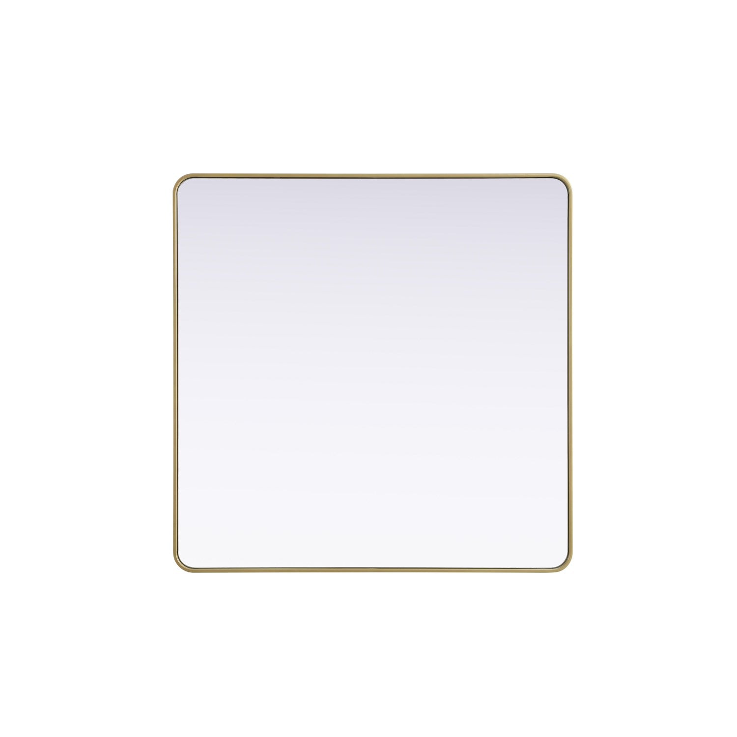 Contour Metal Square Mirror 48X48 In Brass by Elegant Decor