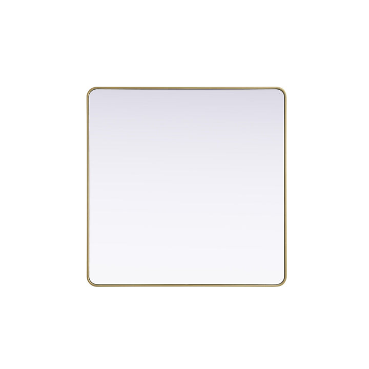Contour Metal Square Mirror 48X48 In Brass by Elegant Decor